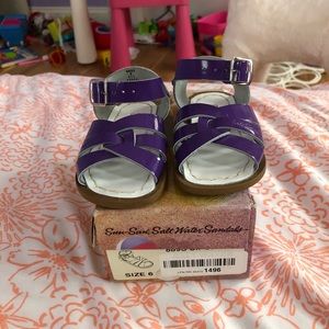Shiny Purple Salt Water Sandals Size 6 Toddler